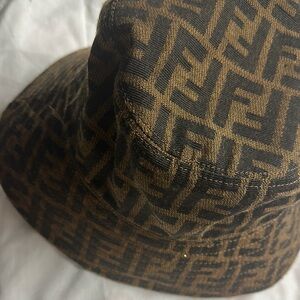 Fendi Brown and Black Bucket Hat